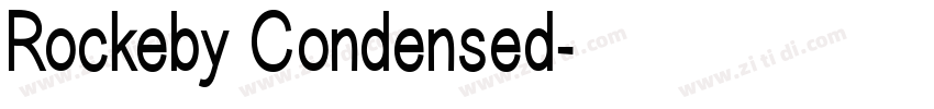 Rockeby Condensed字体转换
